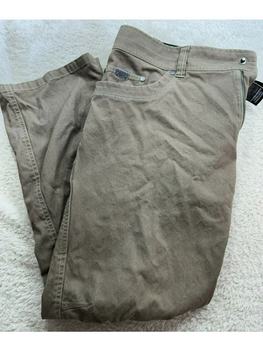 Kühl Mens Kanvus Jeans Canvas Pants 38x30 Khaki Casual Outdoor Durable